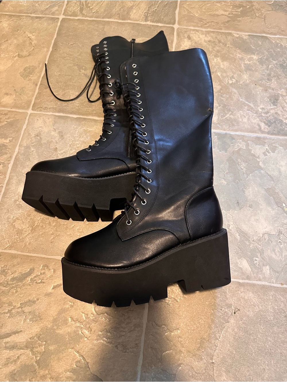 Leather boots
